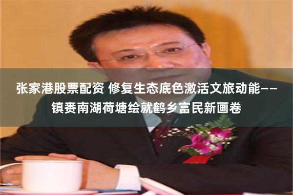 张家港股票配资 修复生态底色激活文旅动能——镇赉南湖荷塘绘就鹤乡富民新画卷