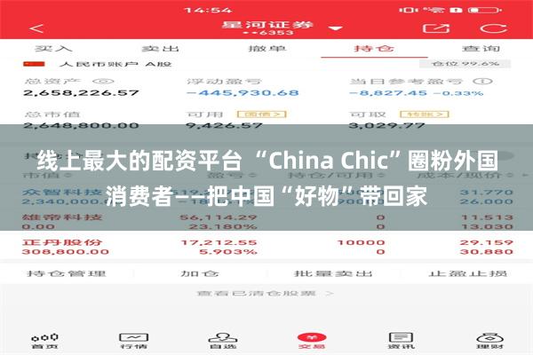 线上最大的配资平台 “China Chic”圈粉外国消费者——把中国“好物”带回家