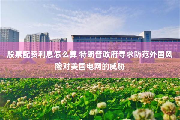 股票配资利息怎么算 特朗普政府寻求防范外国风险对美国电网的威胁
